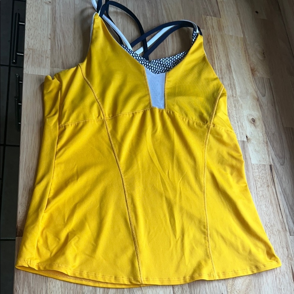 Lucky in Love Yellow Tank Top with Strappy Back